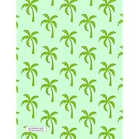 Lined Notebook Journal Mint Beach Green Palms: Wide Ruled Composition Notebook for Writer, Student, Teacher, Nurse, Intern. Keep Diary, Schedule, ... Agendas, To-Do Lists. (8.5x11 Lined 001-150)