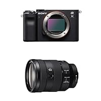 Sony Alpha 7C Full-Frame Mirrorless Camera - Black with Sony - FE 24-105mm F4 G OSS Standard Zoom Lens (SEL24105G/2)