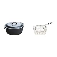 Lodge Cast Iron Serving Pot Dutch Oven with Basket and Accessories, Pre-Seasoned, 7-Quart