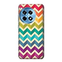 jjphonecase R2362 Rainbow Colorful Shavron Zig Zag Pattern Case Cover for OnePlus 12R