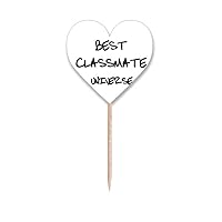 Best Classmate Universe Graduation season Toothpick Flags Heart Lable Cupcake Picks