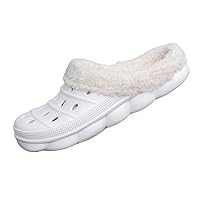 Classic Lined Clog for Men and Women, Non-Slip Warm Plush Slippers Lightweight Casual Slides for Indoor Outdoor