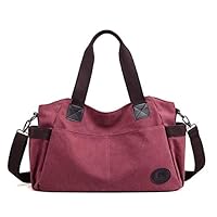 Canvas Tote Handbags for Women Casual Work Shopping Bag Hobo Travel Purse Crossbody Shoulder Bags