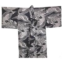 JapanBargain, Japanese Men's Cotton Yukata Kimono Bath Robe Koi Fish Design Made in Japan