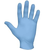 SHOWA 7500PF Biodegradable Powder-Free Disposable Nitrile Safety Glove, 4-mil, Blue, X-Large (1 Box Of 100 Gloves)