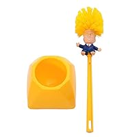 Donald Trump Toilet Brush with Stand for Bathroom Storage Non-Skid Base Sturdy Deep Cleaning Novelty, Trump Toilet Brush#2