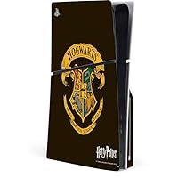 Skinit Decal Gaming Skin Compatible with PS5 Slim Disk Console - Officially Licensed Wizarding World Harry Potter Hogwarts Houses Crest Design