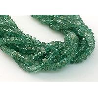 emerald beads, natural emerald faceted rondelle beads, green emerald necklace, 3-5mm, 22 inch