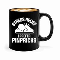 Acupuncture Coffee Mug 11oz Black -Stress relief - Chiropractors Physical Therapists Physician Assistants Naturopathic Physicians Massage Therapists.
