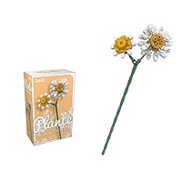 Flower Bouquet Building Blocks Kits Daisy JK2632, Artificial Flowers Building Project to Release Stress and Focus The Mind, for Birthday Gifts to Adults/Teens(50-100+ Pieces)