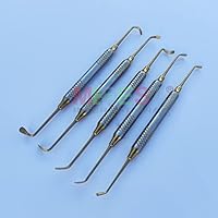 Special Dental Sinus Lift Elevators Oral Scalers Cavity Preparation Gingival Golden Colored with Free Stainless Steel Cassette 5 Pcs Set by MEDESA