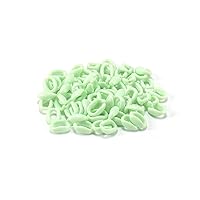 50Pcs/Pack Acrylic Chains Rings with Lobster Clasp Resin Chain Link Connectors for Jewelry Making Accessories,DIY Crafts(Size:16×11mm) (Green)