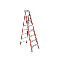 Louisville Ladder FS1508 8' Fiberglass Step Ladder, 8-Foot, Orange