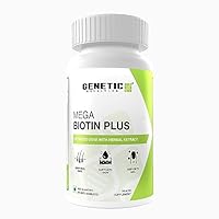Mega Biotin Plus| Biotin Supplement with Zinc, Selenium and Herbal Extracts for Healthy Skin, Hair and Nails | 30 Veg Tablets