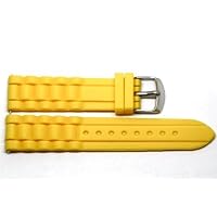 20MM Yellow Silicone Jelly Rubber Sport Watch Band