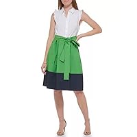 Tommy Hilfiger Women's Sleeveless Knee-Length Fit and Flare Cotton