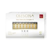 Crescina Hair Growth Treatment NEW PLATE LIKE COMPLEX 12 Hair Growth 500 Man 40 Ampoules