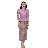 Thai/Laos Silk Blouse - 8 Colors, Chest 32