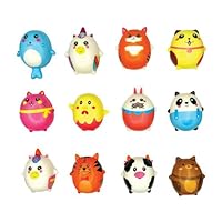 Raymond Geddes Mini Squishy Animal Toys (24 Per Bag) – Stress Reliever Variety Squishy Toys Pack – Cute, and Fun Desk Pet Accessories