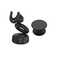 PopSockets: PopMount 2 Car Dash - Black PopGrip - Expanding Phone Grip and Stand with a Swappable Top for Smartphones & Tablets - Black