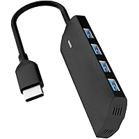 USB C HUB, 4-Port USB 3.0 Hub, USB C Multi-Port Adapter for MacBook Pro/Air,iPad Pro,Laptop,Windows PC, Flash Drive, Mobile HDD(0.5FT/0.15M)