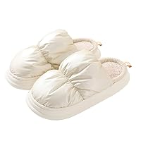 Womens Waterproof Slippers Warm And Lightweight Slippers Indoor Outdoor Plush Fleece Lining On Garden Home Shoes Non-Slip