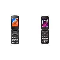 TracFone TCL Flip 2, 16GB, Black - Prepaid Feature Phone (Locked) & My Flip 2 4G LTE Prepaid Flip Phone (Locked) - Black - 4GB - Sim Card Included - CDMA (Renewed)