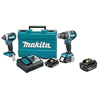 Makita XT269R 18V LXT Lithium-Ion Compact Brushless Cordless 2-Pc. Combo Kit (2.0Ah) with BL1830B 18V LXT Lithium-Ion 3.0Ah Battery