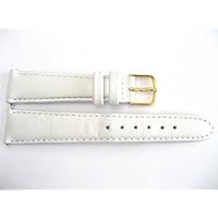 18MM White Genuine Leather Watch Band Strap FITS MK Crystal MK5015