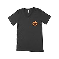 Halloween Pumpkin Unisex Jersey V-Neck T-Shirt
