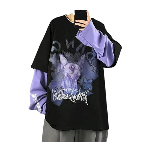 Goth Shirt Gothic Shirt Fake Two-Piece Alternative Clothing Goth