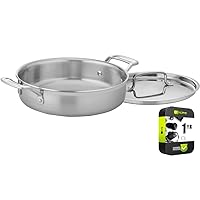 Cuisinart MCP55-24N MultiClad Pro Stainless 3-Quart Casserole with Cover Bundle with 1 YR CPS Enhanced Protection Pack