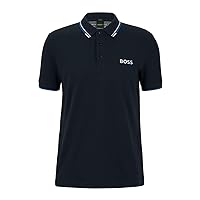 BOSS Men's Paddy Pro Contrast Color Cotton Stretch Polo Shirt