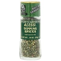 Alessi Herb & Seasoning Grinder, Dipping Spices for Olive Oil, Tip n' Grind (Garlic, 0.76 Ounce (Pack of 6))