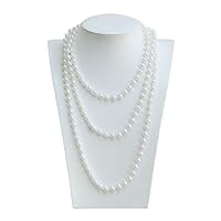 Oblique Unique® Pearl Necklace 180 cm for Charleston Costume 20s Pearl Chain