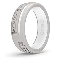 Enso Rings Star Wars Lightsaber Collection - Dualtone Silicone Ring - Etched Design - Comfortable, Breathable, and Safe