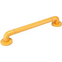 Stainless Steel Shower Grab Bar Rack,Anti-Slip Shower Handles for Elderly,Bathroom Safety Aid,Toilet Bathtub Handrail,Wall Mounted Safety Support Hand Rails,Yellow (Size: 11.8in)