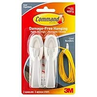 MMM17304 - Command Communications, Inc Cable Bundler, White, Medium