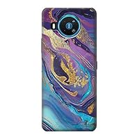 R3676 Colorful Abstract Marble Stone Case Cover for Nokia 8.3 5G