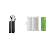 NEW OXO Good Grips Garlic Press OXO Good Grips Silicone Garlic Peeler with Stay-Clean Storage Case,Clear,1EA
