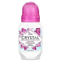 CRYSTAL Deodorant - Mineral Roll on Vegan Deodorant for Women and Men, Unscented - 2.25 fl. oz. (3 Pack) (Packaging May Vary)