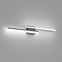 Tipace Black Modern Bathroom Vanity Light Fixtures Over Mirror LED 37.79in Acrylice Vanity Lighting Fixtures 6000K Bath Lighting