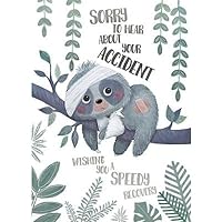 General Get Well Card - Sorry to Hear About Your Accident - Sloth in Bandages with Foil Finish - Eco-Friendly