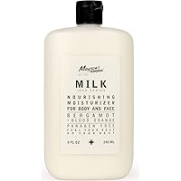 Body Milk – Blood Orange and Bergamot – Nourishing & Moisturizing Lotion for Body & Face – Hydrate Soothe Protect – Non-Toxic, Preservative, Paraben & Cruelty Free – 8oz