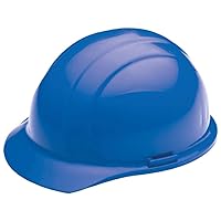 ERB 19766 Front Brim Hard Hat with 4-Point Ratchet Suspension, Blue, Medium