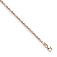 14k Rose Gold 2.3mm Cable Chain Necklace 30 Inch Jewelry for Women