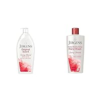 Jergens Original Scent Dry Skin Lotion, Body and Hand Moisturizer for Long Lasting Skin Hydration & Extra Moisturizing Hand Soap, Liquid Hand Soap Refill Cherry Almond Scent