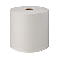 Essential (Formerly Kleenex) Plus Hard Roll Paper Towels (50606) with Premium Absorbency Pockets, White, 6 Rolls/Case, 3,600 Feet - Same Kleenex Quality, Now Scott Branded (2 Case (6 Rolls/Case))
