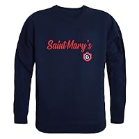 W Republic Saint Mary's College of California Gaels Script Fleece Crewneck Pullover Sweatshirt Navy Medium