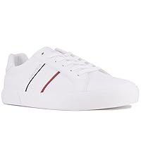 Nautica Men's Capto Casual Lace-Up Shoe,Classic Tennis Low Top Loafer, Fashion Sneaker-White Size-11